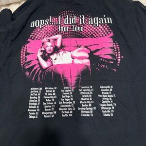 Exclusive 2000 Britney Spears Oops I Did It Again Tour T-Shirt Size 2X New